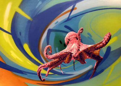 dont panic art rich cihlar bob peck spray paint stencil octopus